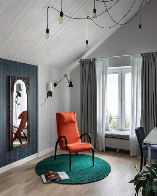 Дом на берегу озера: светлый интерьер с акцентами. 03