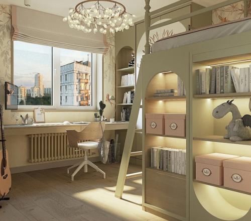 Необычная, немного навороченная, детская комната. 04