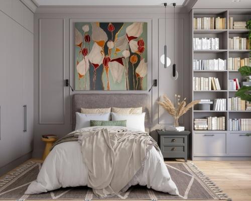 Спальня в однокомнатной квартире. 04