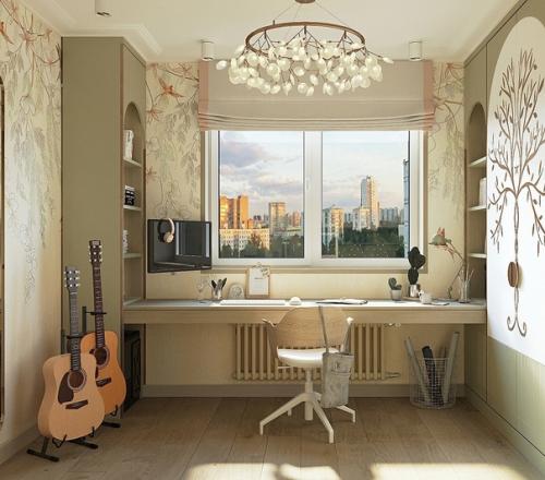 Необычная, немного навороченная, детская комната.