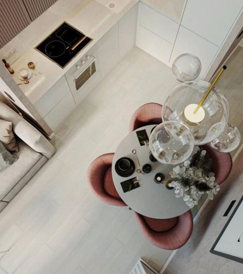 Интерьер этой однокомнатной квартиры - пример того, как даже небольшое пространство может звучать мягко, стильно и по-настоящему изысканно. 06