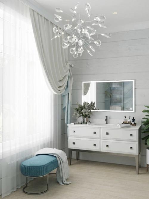 Лёгкость, естественность и деликатная эстетика - всё это соединилось в этом уютном проекте душевой. 09