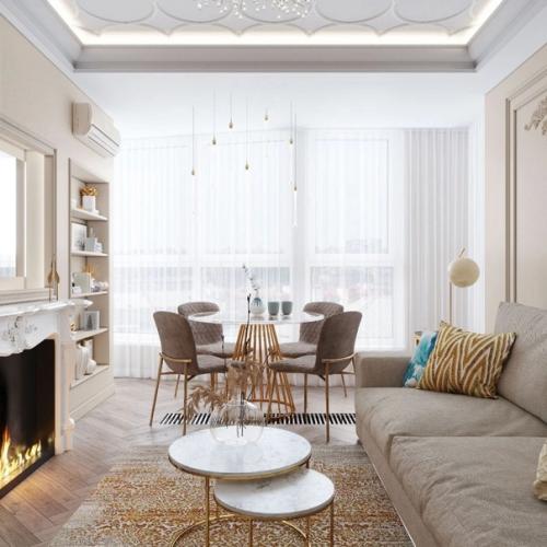 Однокомнатная квартира с ванной в спальне. 01