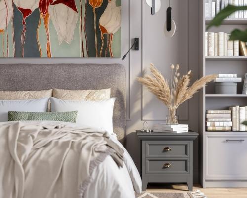 Спальня в однокомнатной квартире. 01