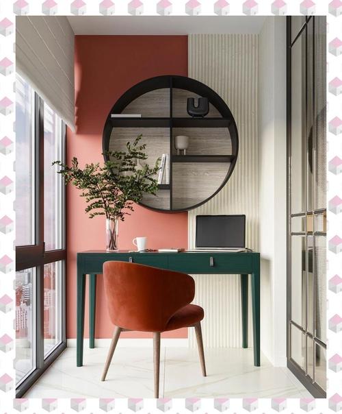 Интерьер спальни с балконом. 03