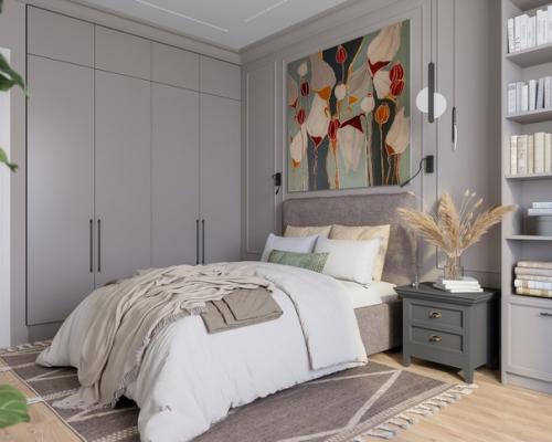 Спальня в однокомнатной квартире. 02