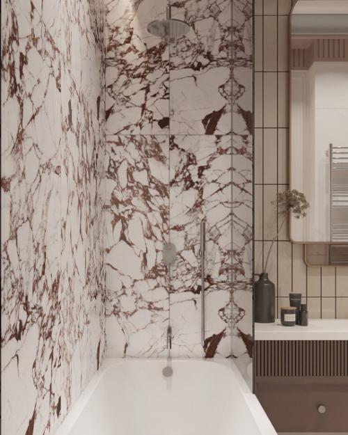 Нежный светлый интерьер ванной комнаты - пространство, где начинается день и где приятно завершать его в тишине и покое. 05