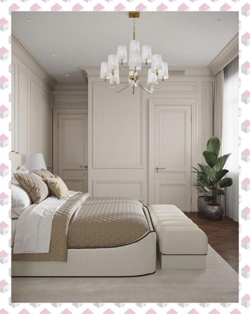 Лёгкая и воздушная спальня. 05