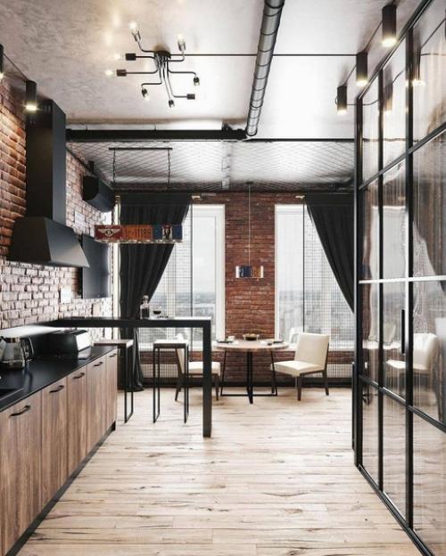 Интерьер в стиле лофт. 09