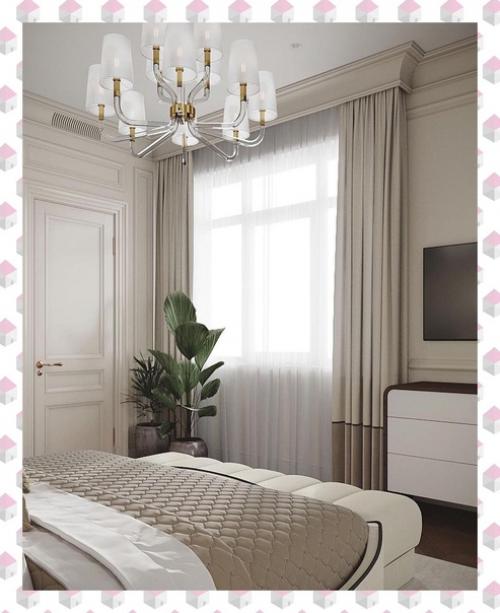 Лёгкая и воздушная спальня. 04