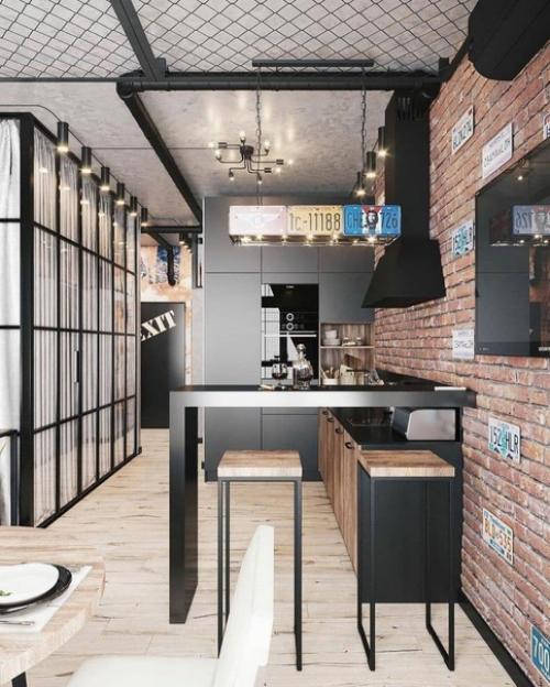 Интерьер в стиле лофт. 06