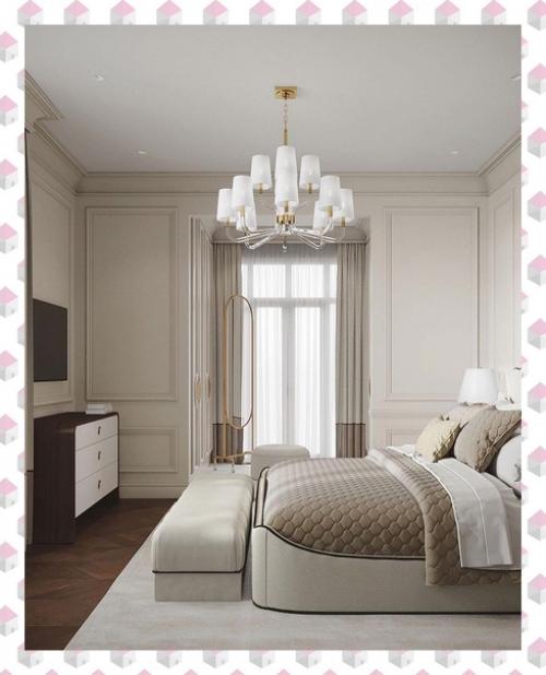 Лёгкая и воздушная спальня. 06