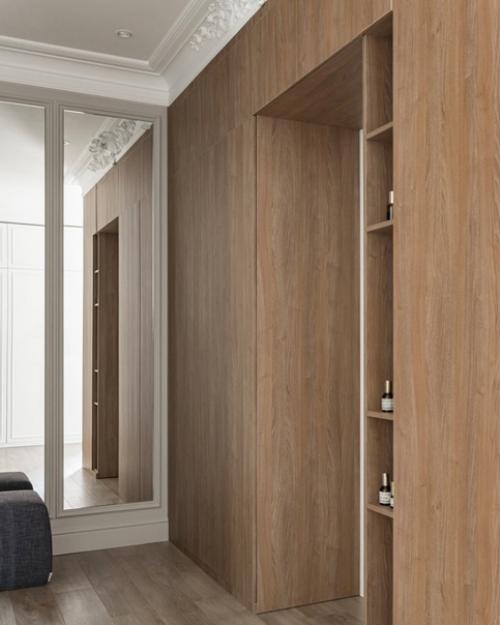 Красивый интерьер с грамотно использованной лепниной и шикарной цветовой гаммой. 04