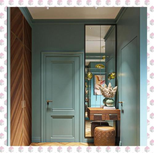 Сочная прихожая.  Очень красиво, особенно цвет и фактура дерева.