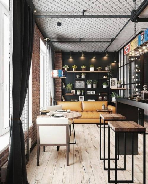 Интерьер в стиле лофт. 08