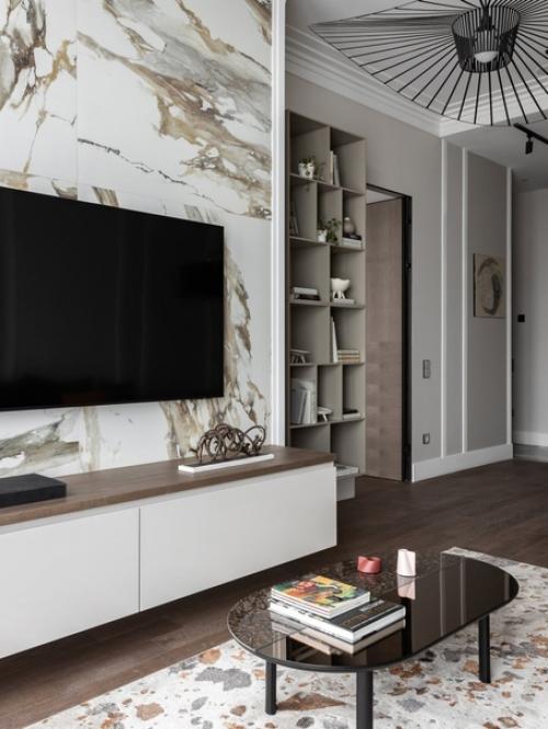 Современная евродвушка с зелеными акцентами. 03