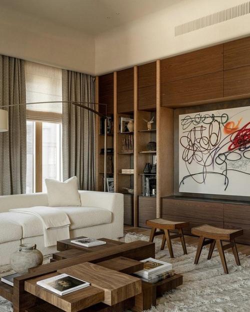 Разумная планировка, природные материалы, галерейное искусство и дизайн. 02