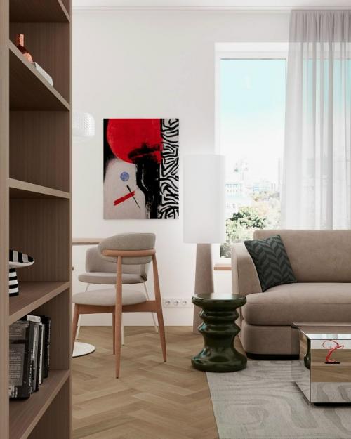 Этот изящный интерьер площадью 54 кв. 01