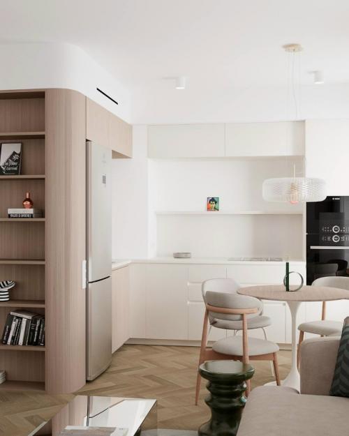 Этот изящный интерьер площадью 54 кв. 06