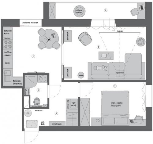 Уютная двушка. Площадь: 55 кв. 09