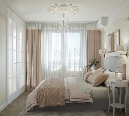 Уютная, небольшая спальня площадью 10 кв. 01