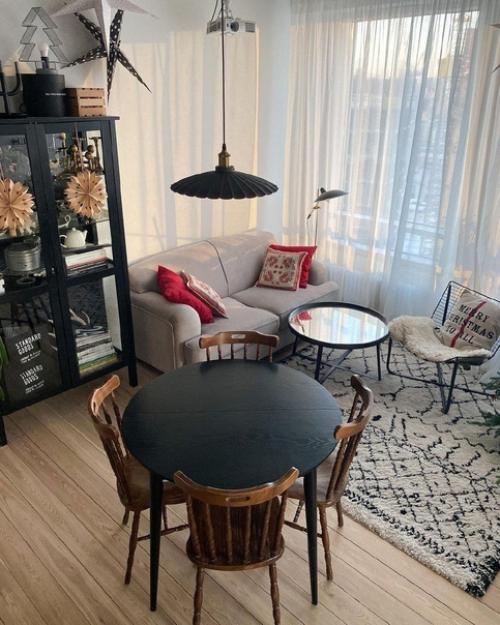 По-домашнему атмосферная кухня - гостиная. 05