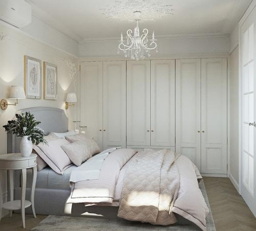 Уютная, небольшая спальня площадью 10 кв. 02