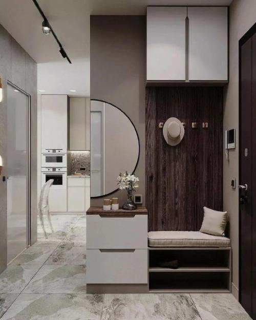 Современные прихожие.  Варианты организации.