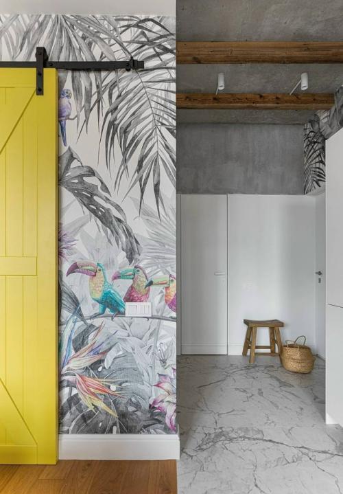 Светлая квартира с акцентными обоями - это пространство, наполненное воздухом, светом и ощущением спокойствия. 06