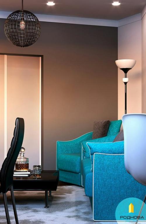 Наша работа.  Гостиная с обеденной зоной. 02