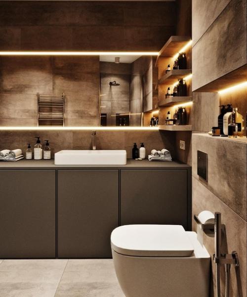 Проект ванной комнаты в Москве, площадь 6 кв.  