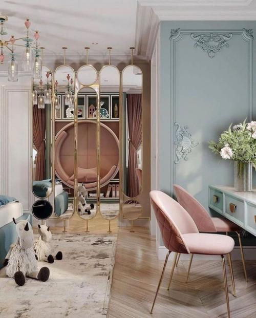 Сложный и с большим количеством различных деталей дизайн - проект детской. 01