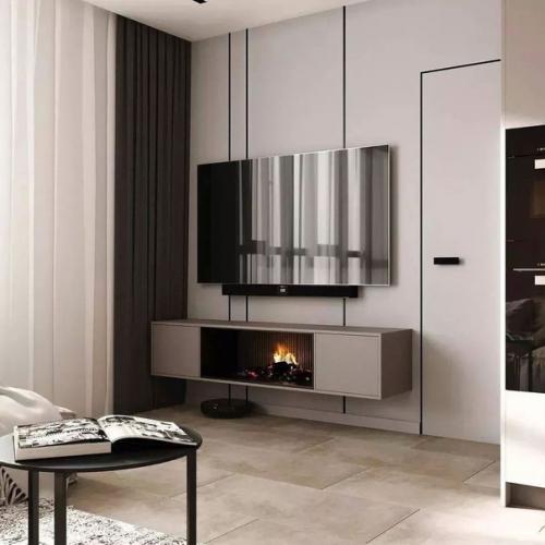 Лаконичный дизайн, четкие линии и большое внимание к фактуре - все это характерно дизайну этой кухни - гостиной. 04