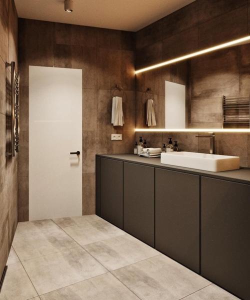 Проект ванной комнаты в Москве, площадь 6 кв. 03