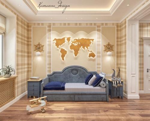 Дизайн детской комнаты для мальчика, 22 кв.