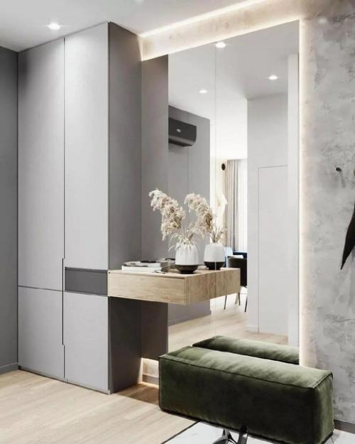 Современные прихожие.  Варианты организации. 07