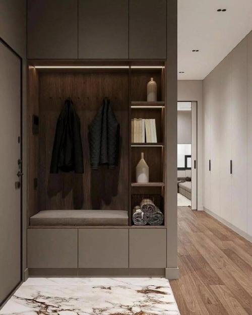 Современные прихожие.  Варианты организации. 01