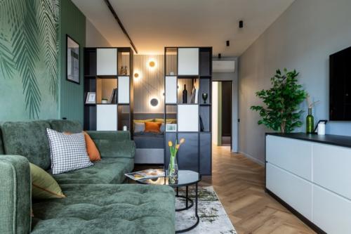 Уютная двушка в зеленых тонах для юной девушки. 02