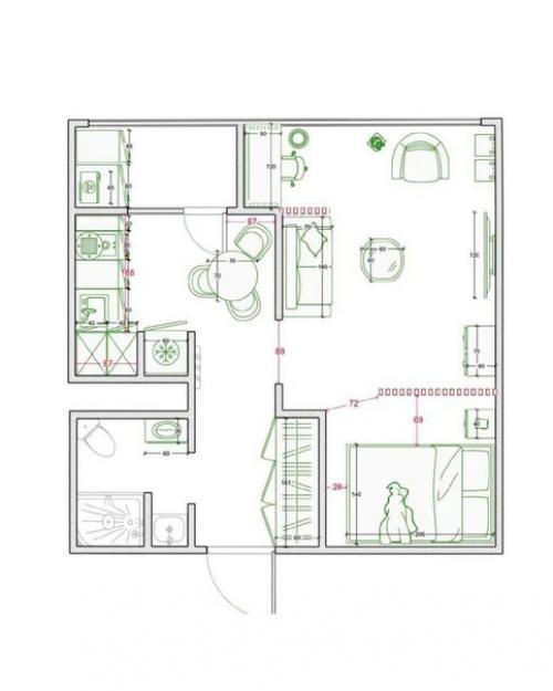 Квартира, общей площадью - 29 кв. 08