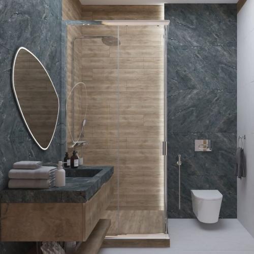 Уютный дизайн санузла в стиле минимализма. 01