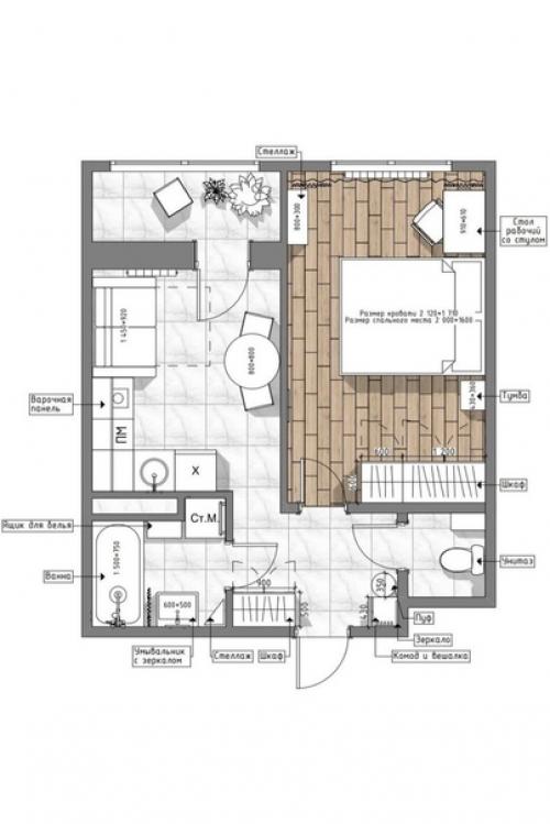 Бюджетный ремонт в однокомнатной квартире. 08