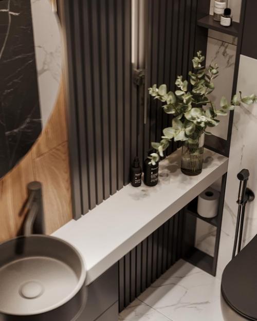 Маленький, но такой красивый санузел. 03