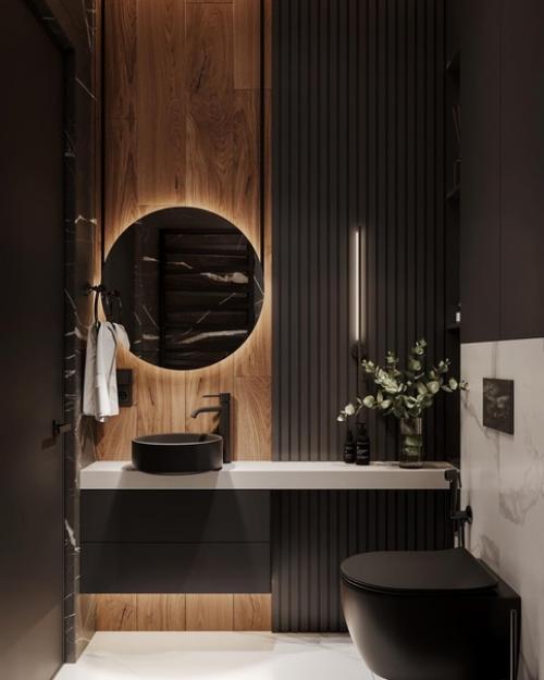 Маленький, но такой красивый санузел. 02