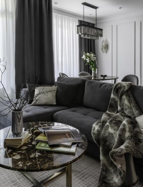 Минимум лишнего, только комфорт и роскошь - это основные принципы планировки помещения в стиле Неоклассики. 01