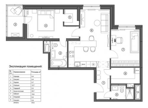 Квартира в которой очень много мест для хранения! 09