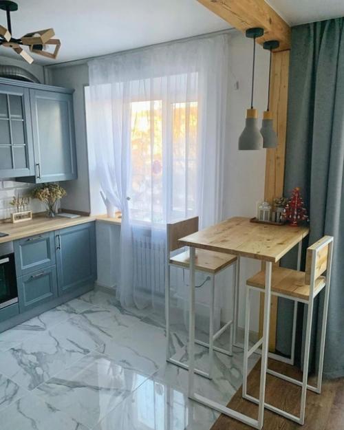 Кухня - гостиная в стильном сочетании. 04