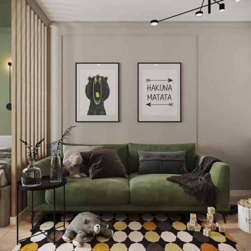 Уютная детская с отличным зонированием. 05