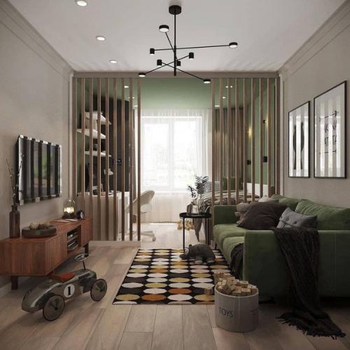 Уютная детская с отличным зонированием. 02