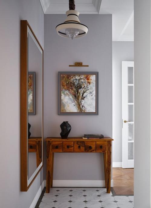 Элегантная трешка с печкой и домашней библиотекой. 07