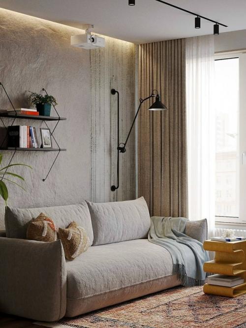 Интерьер наполнен гармонией и спокойствием - здесь каждая деталь словно поддерживает атмосферу единства, уюта и тихого домашнего тепла. 03